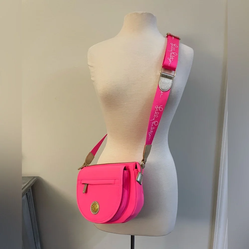 LILLY PULITZER Giavanna Neoprene Crossbody Bag Purse AURA